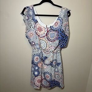 Outback Red Blue and Red Patterned Blouse